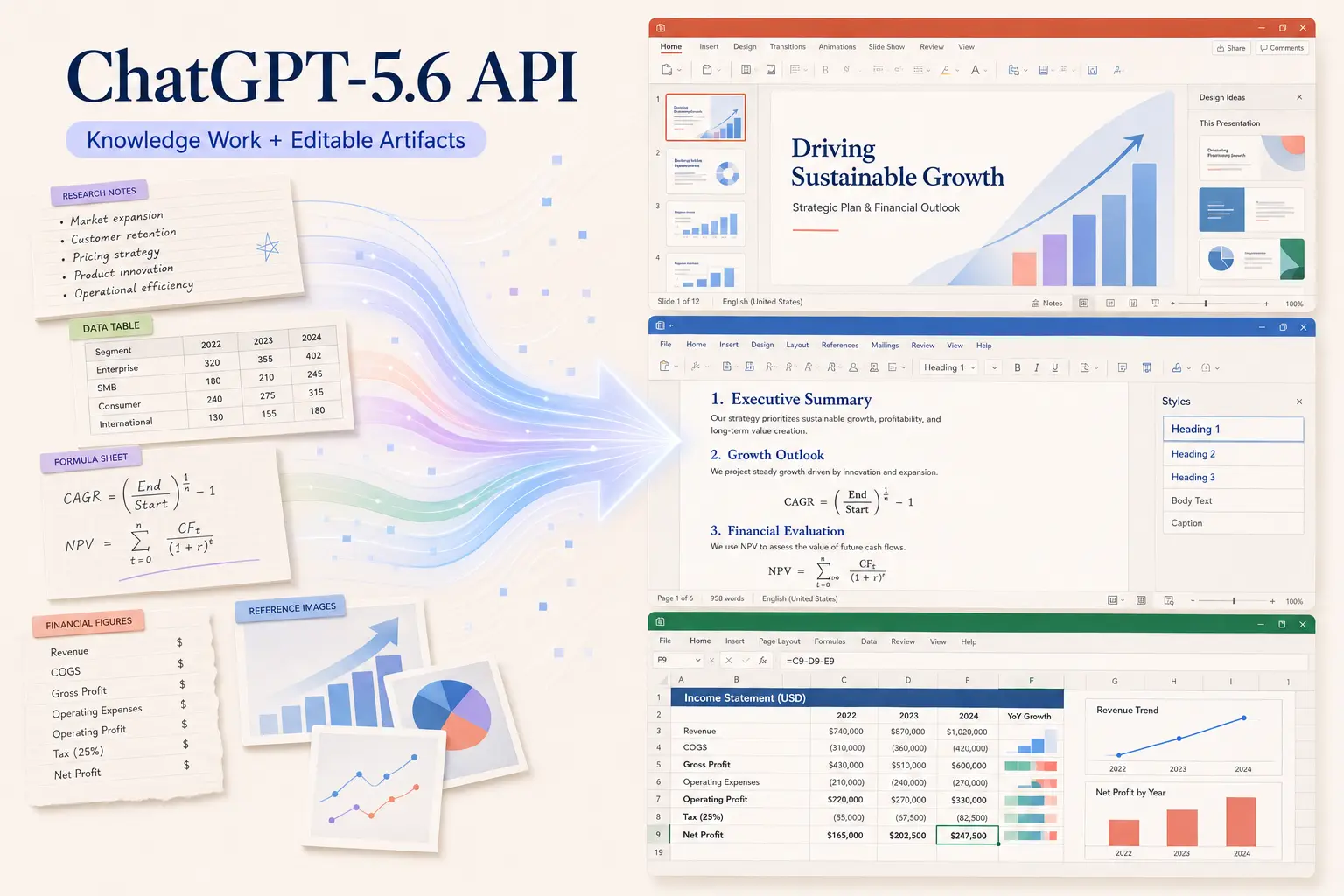 ChatGPT-5.6 API Improves End-to-End Knowledge Work and Artifacts
