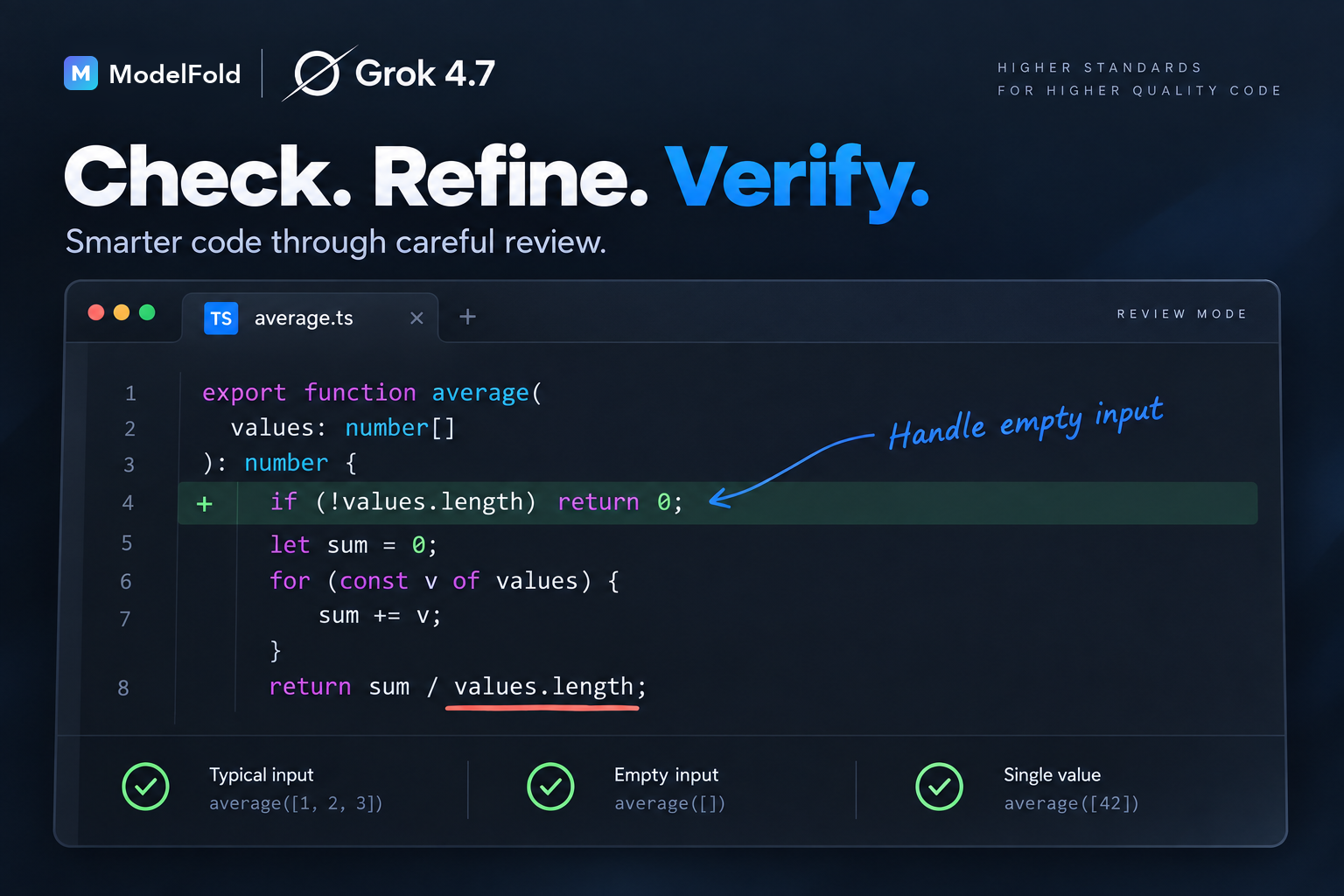 Get Stronger Self-Verification with xAI Grok 4.7